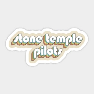 Stone Temple Pilots - Retro Rainbow Typography Faded Style Sticker